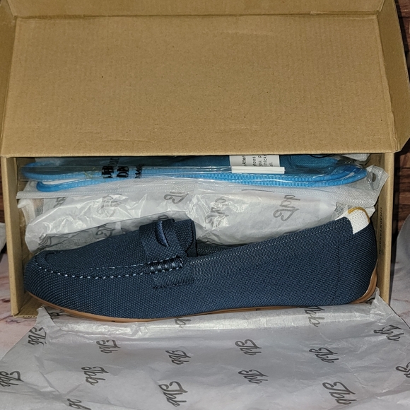 JBB Knit Slip-on Driving Loafer Moccasin Navy Blue - Picture 7 of 11